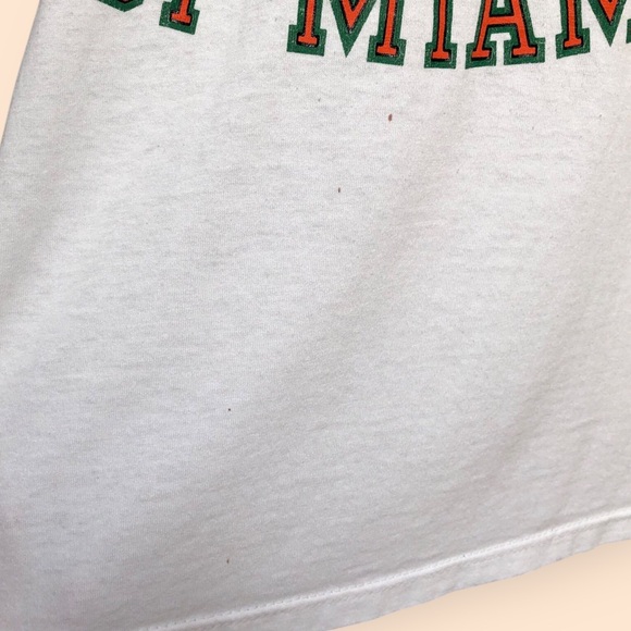 Vintage 70s 80s University of Miami Hurricanes T-shirt Soffe Shirts USA Adult L - Picture 10 of 13
